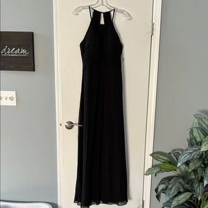 Elegant Black Halter Maxi Dress